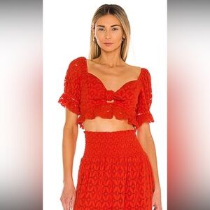 Show me your mumu red cropped top